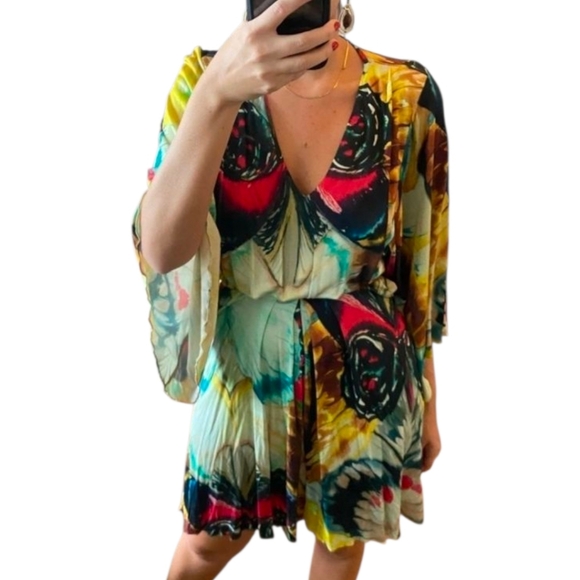 Iodice Brand Women's Kimono Dress with sleeves M/L - Picture 1 of 7